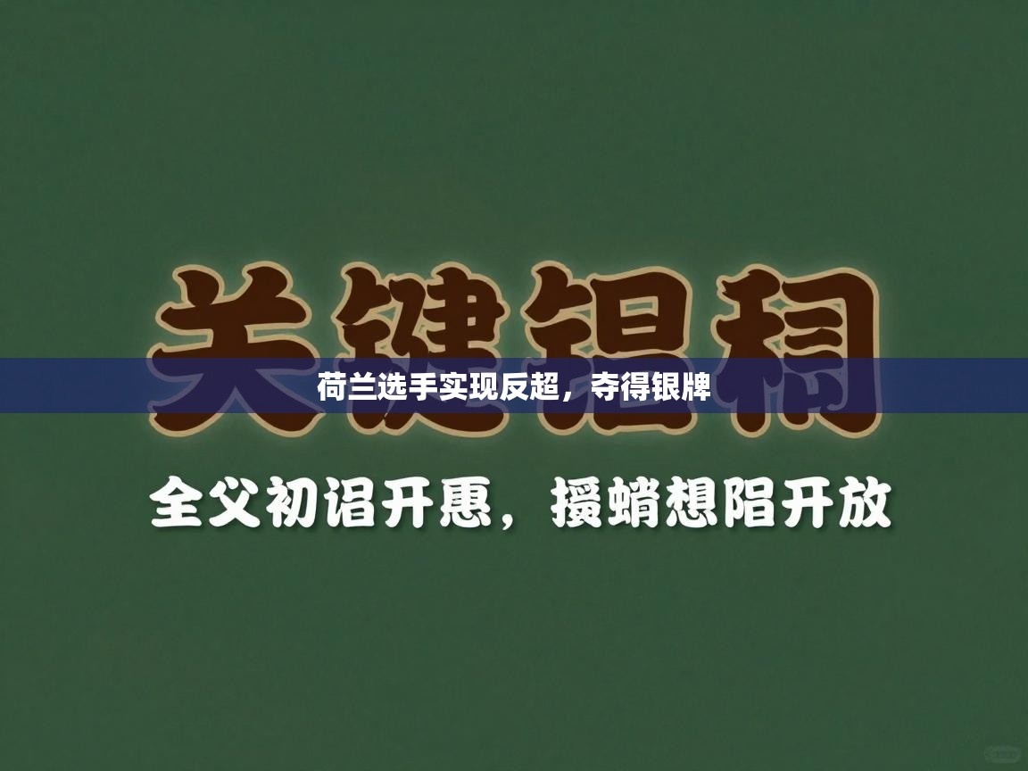 荷兰选手实现反超,夺得银牌 第1张